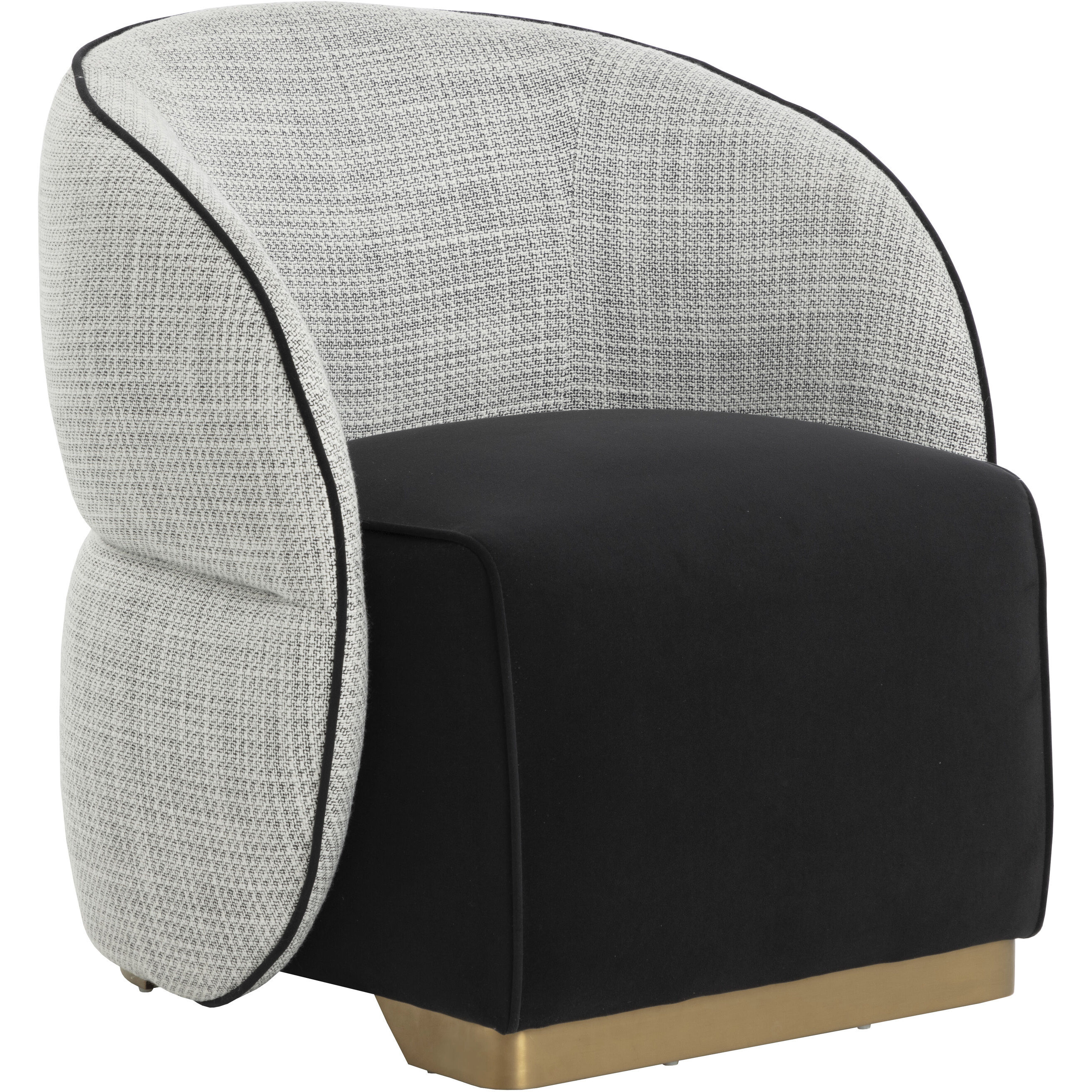 Fatina Abbington Black / Vera White Pepper Lounge Chair